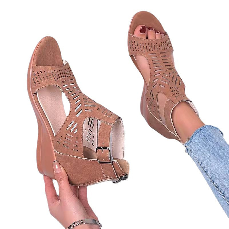 Damen Absatzsandalen mit atmungsaktiven Einsätzen Stalluxe