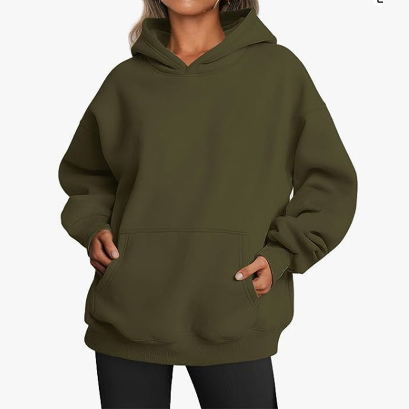 Damen Hoodie mit integriertem Taschen-Design und weichem Innenfutter Stalluxe