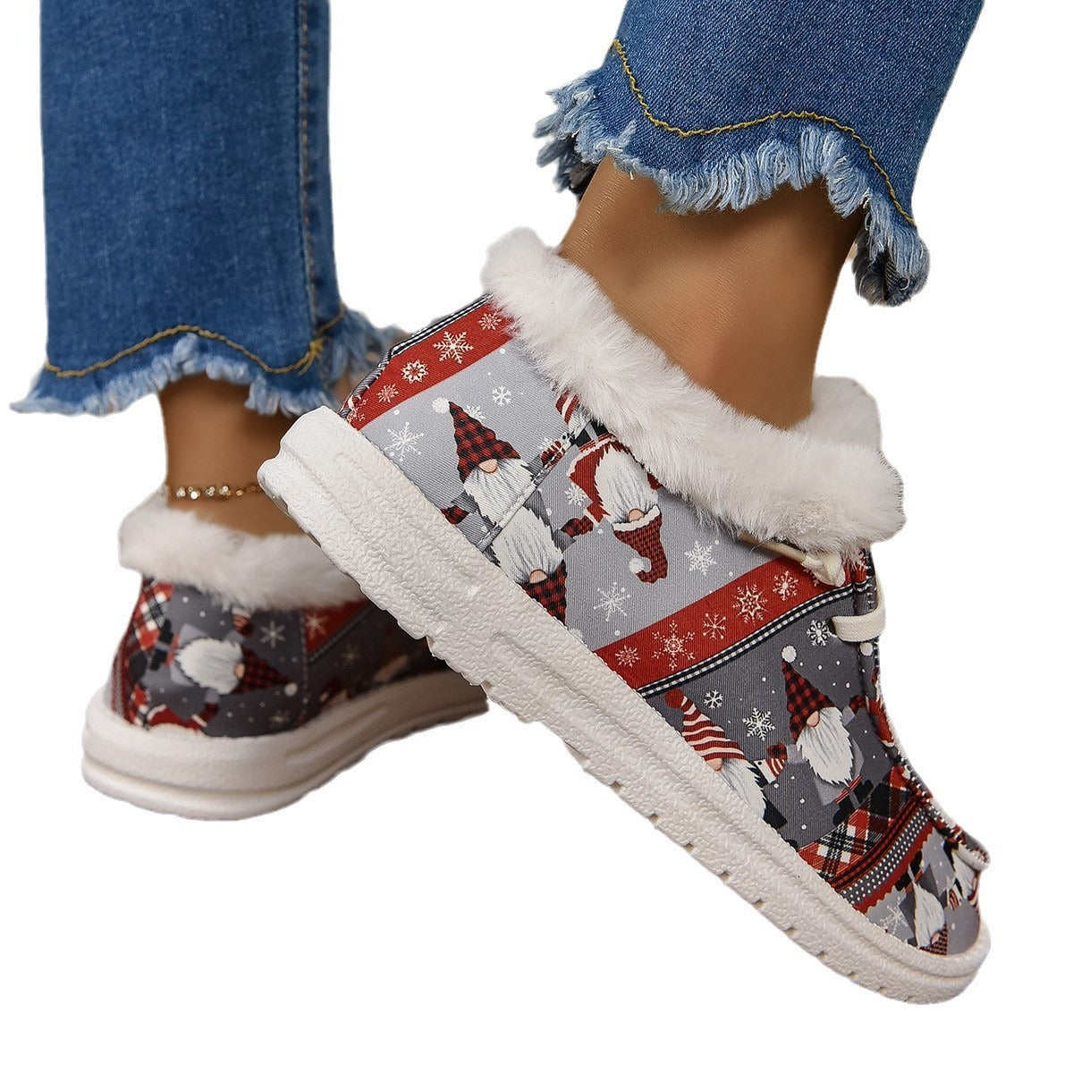 Damen Komfortable Winter Sneakers mit flauschiger Innenausstattung Stalluxe