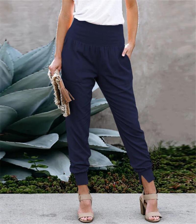 Damen Sportliche Freizeithose mit elastischem Bund und Taschen Stalluxe