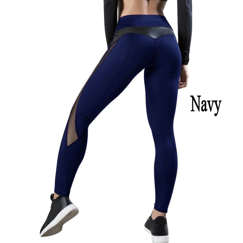 Damen Sport-Leggings mit atmungsaktivem Mesh-Einsatz Stalluxe