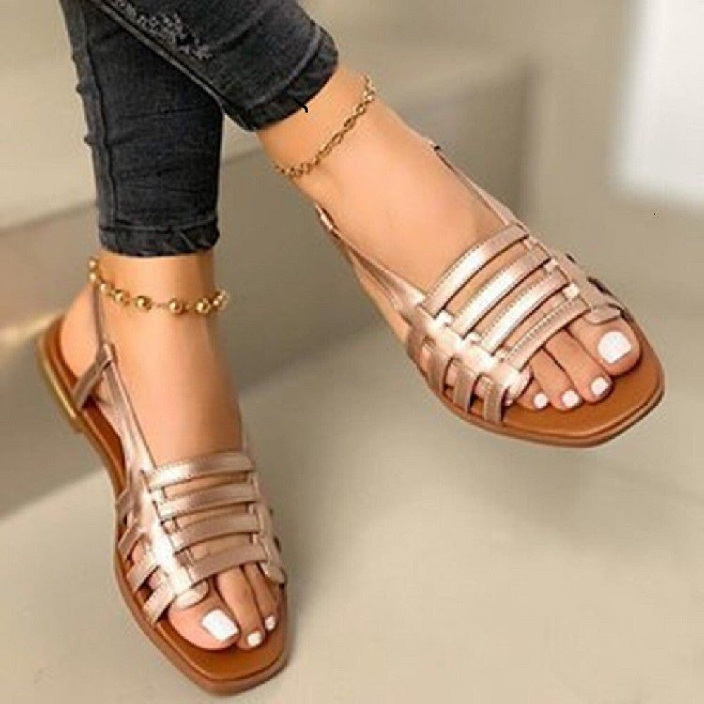 Damen Riemensandalen mit elegantem geflochtenem Design und rutschfester Sohle Stalluxe