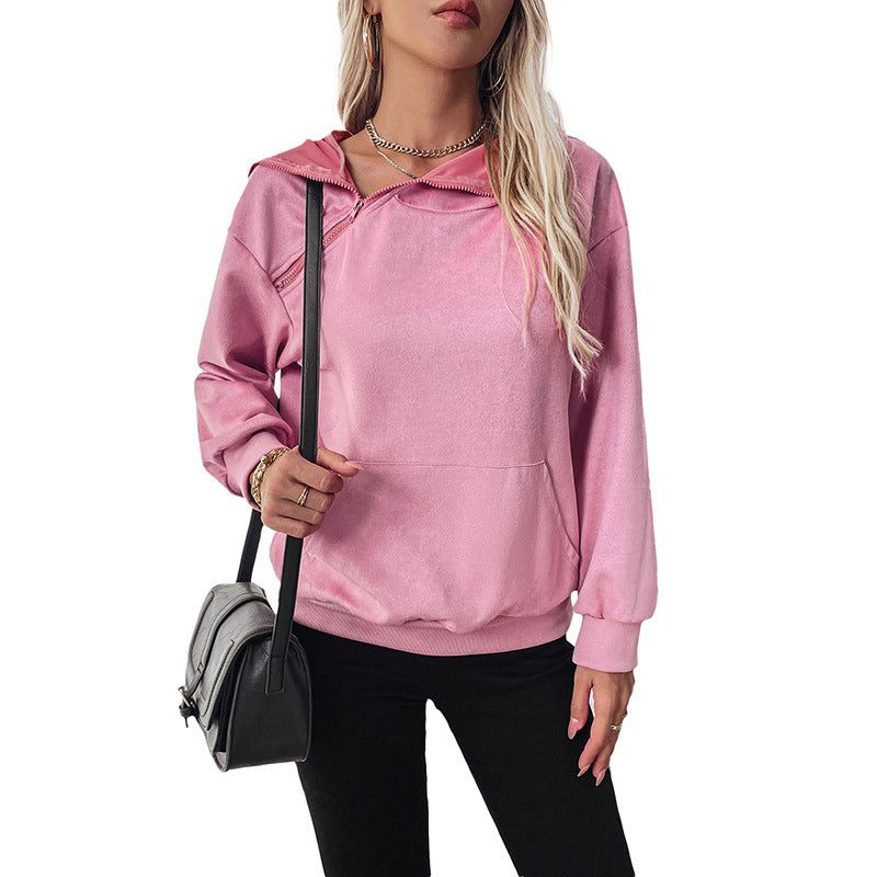 Damen lässiger Hoodie mit Kängurutasche Stalluxe