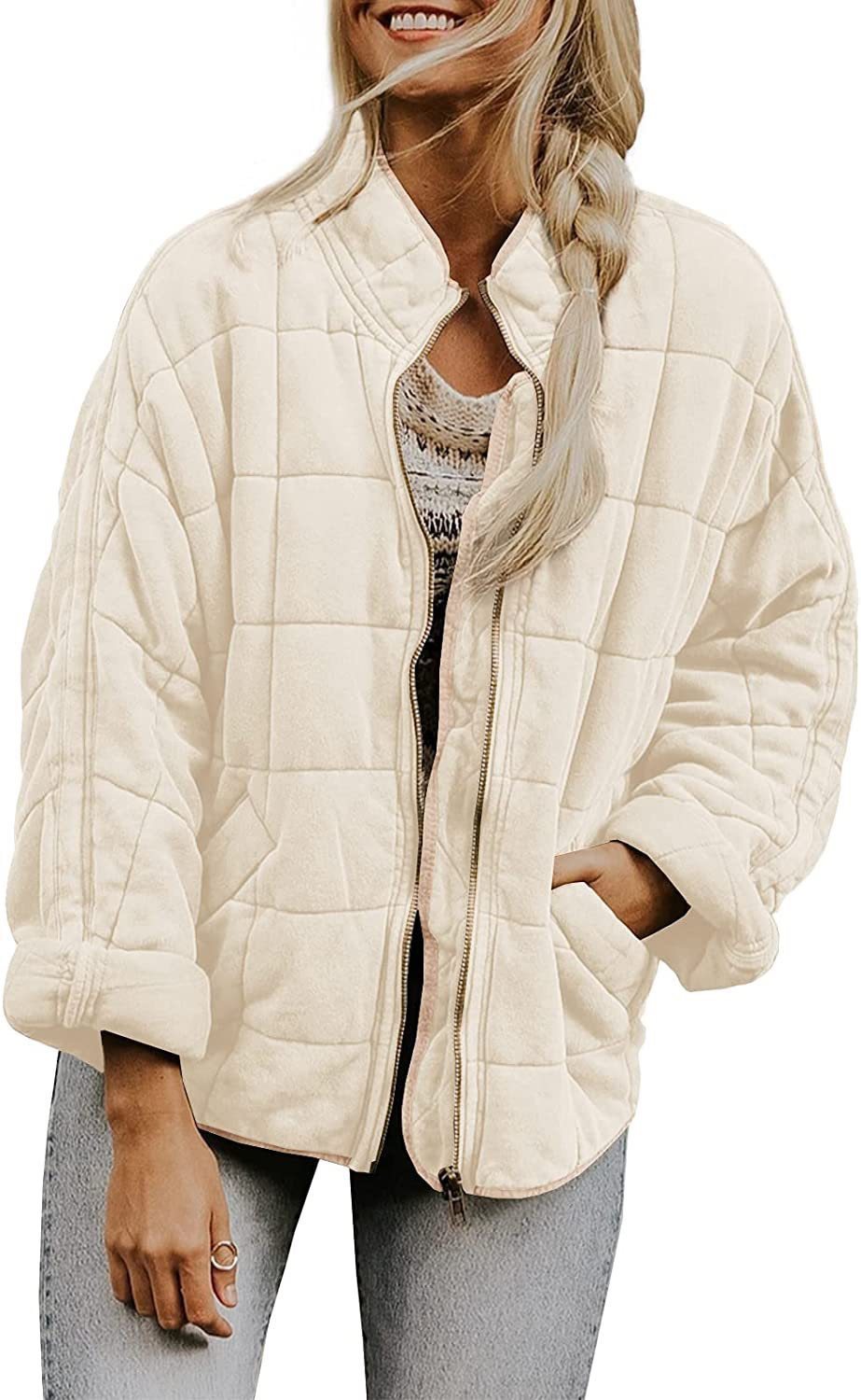 Damen Steppjacke mit hochschließendem Kragen und praktischen Tasche Stalluxe
