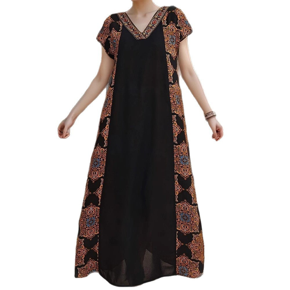 Damen Maxikleid mit aufwendigen Stickdetails und fließendem Schnitt Stalluxe