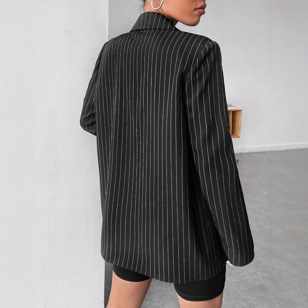 Damen Übergroßer Streifenblazer Stalluxe