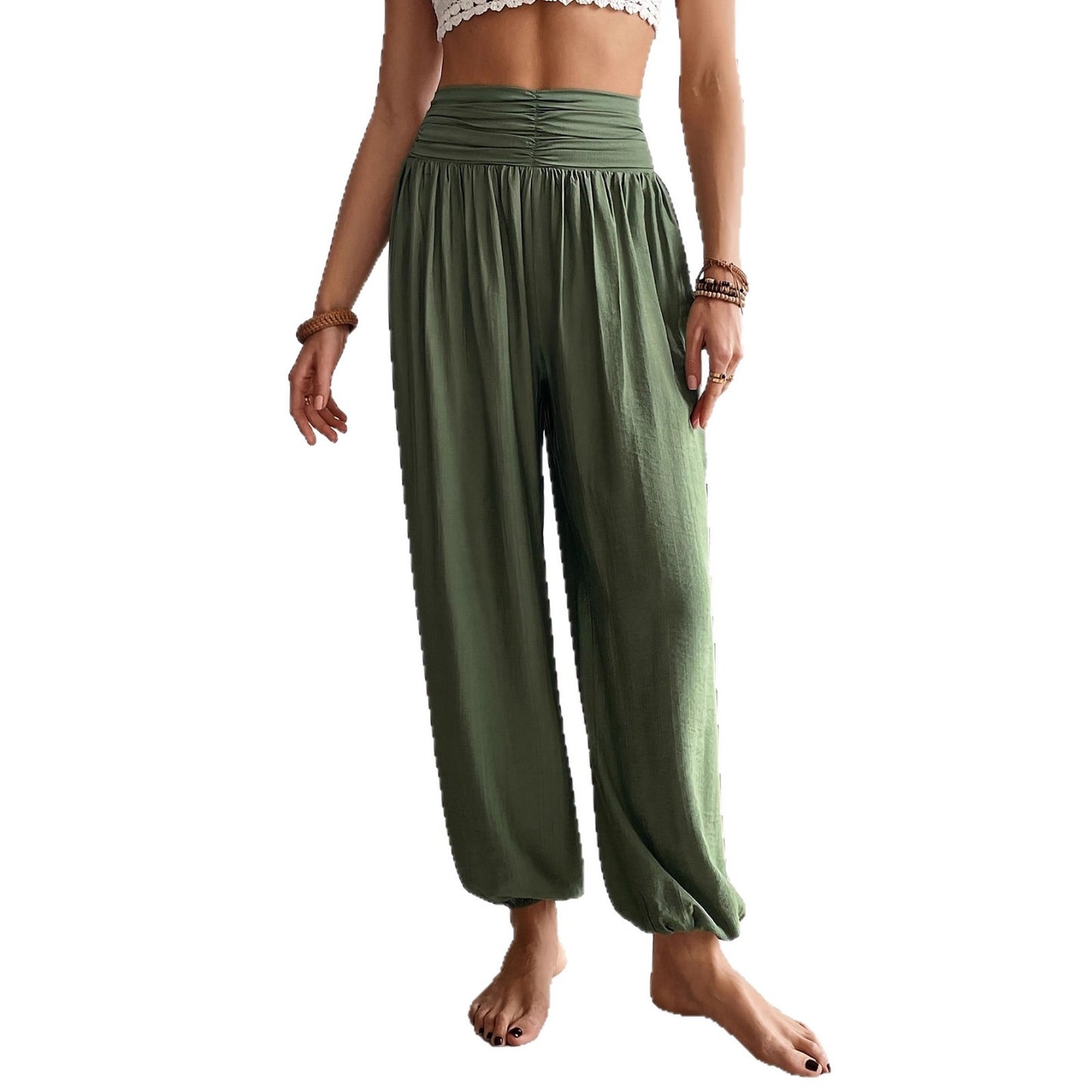 Damen weite Haremshose aus atmungsaktivem Material Stalluxe