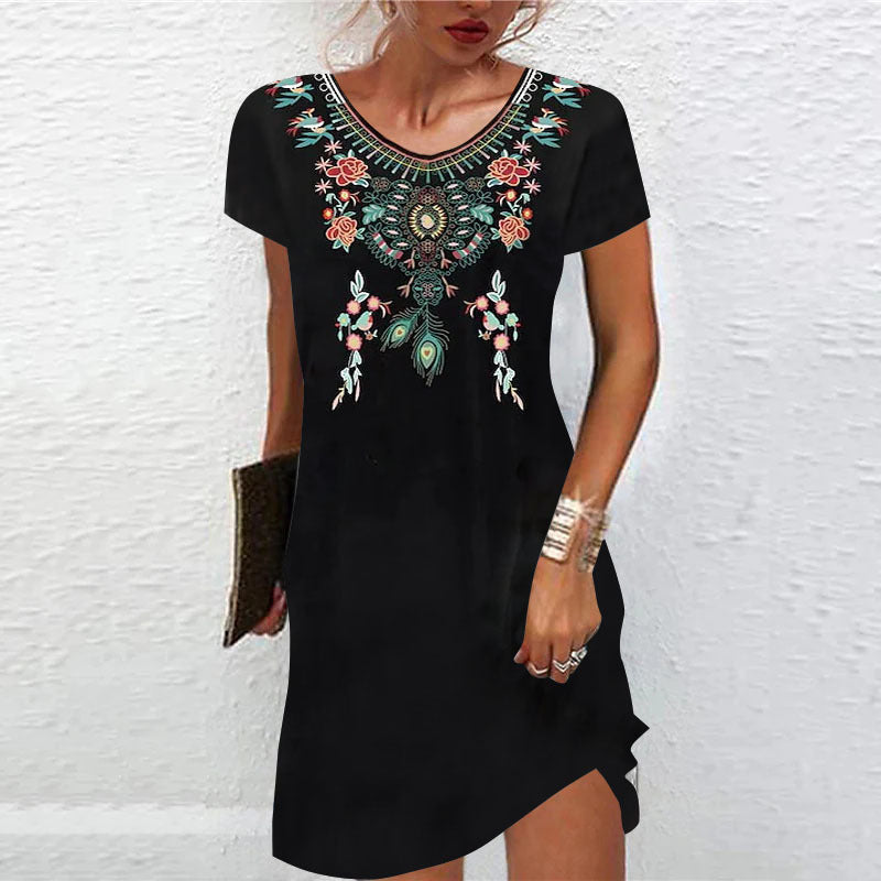 Damen Verspieltes Sommerkleid mit Blumenmuster Stalluxe