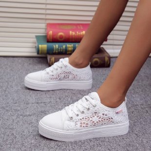 Damen Sportliche Sneaker mit luftdurchlässigem Spitze-Design Stalluxe
