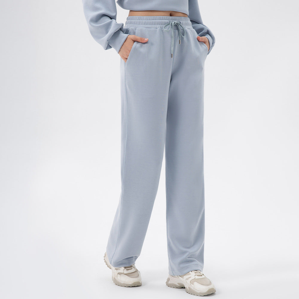 Damen Bequeme Jogginghose mit seitlichen Eingrifftaschen und verstellbarem Bund Stalluxe