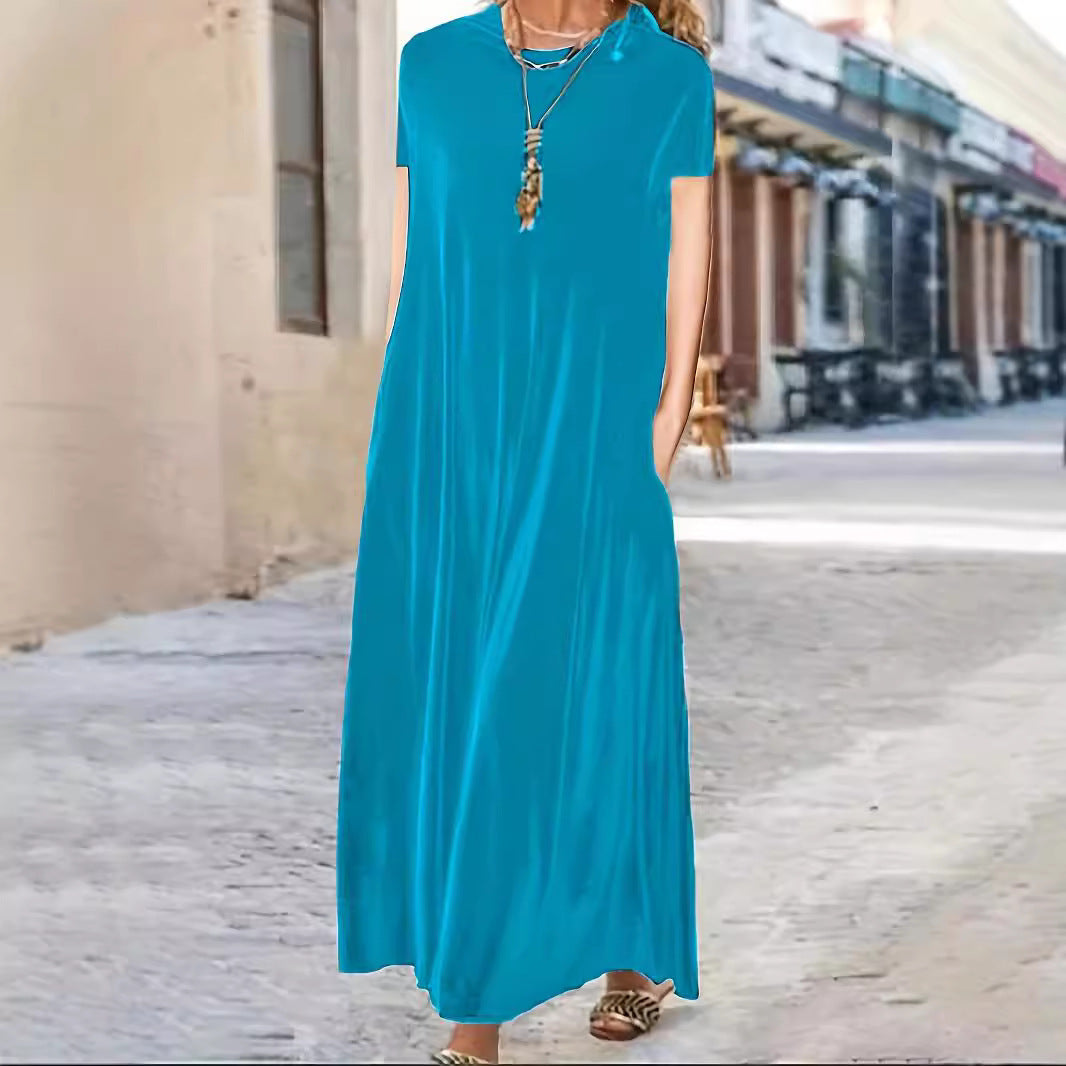 Damen Lässiges Maxikleid mit Taschen und elegantem Schnitt Stalluxe
