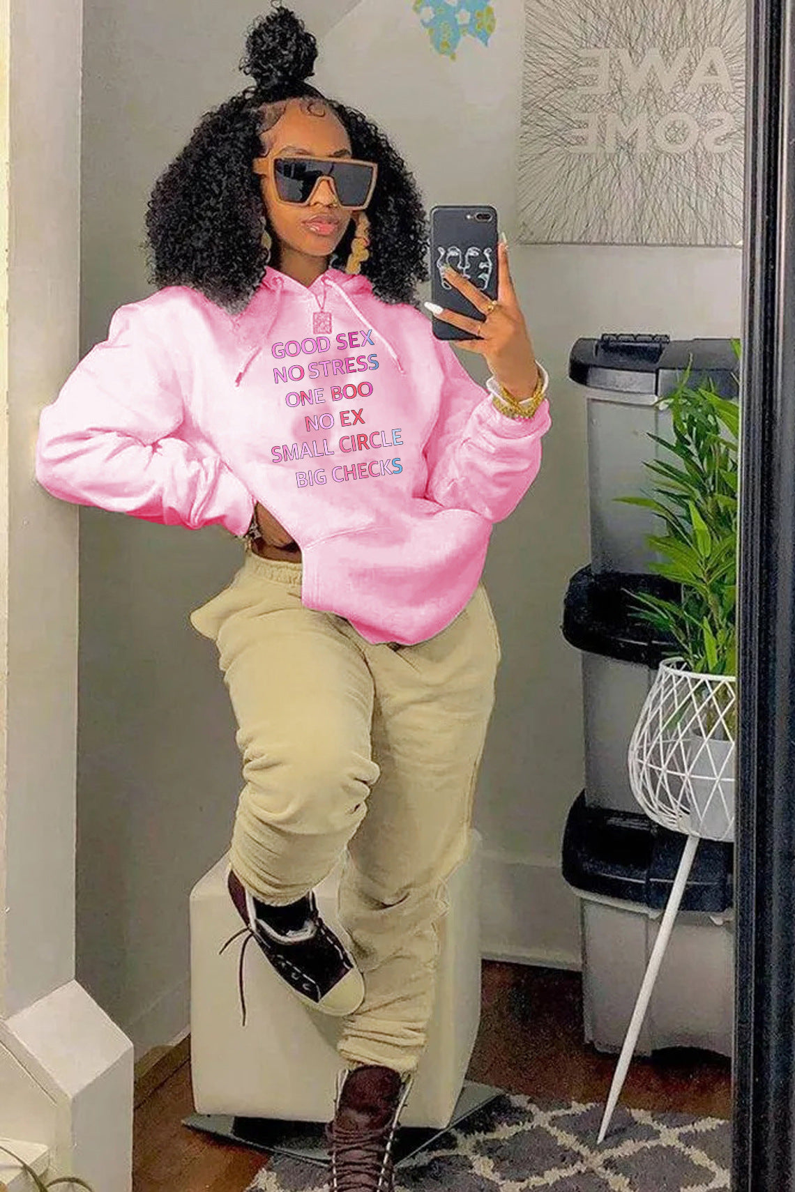 Damen Kapuzenpullover mit kreativem Spruch Stalluxe
