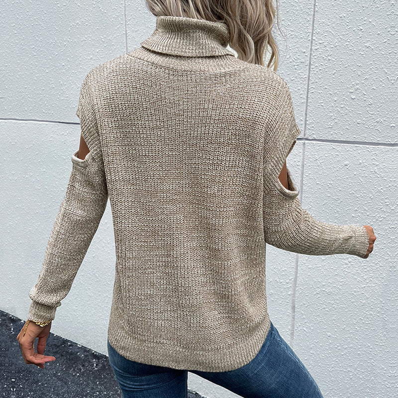 Damen Strickpullover mit schulterfreiem Design Stalluxe