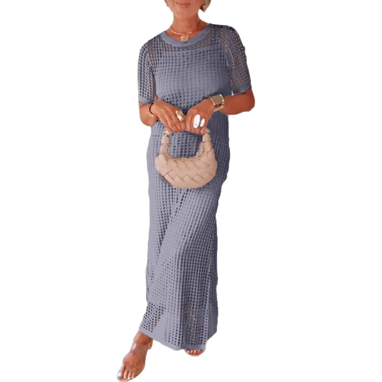 Women's Elegant Mesh Maxi Dress Stalluxe