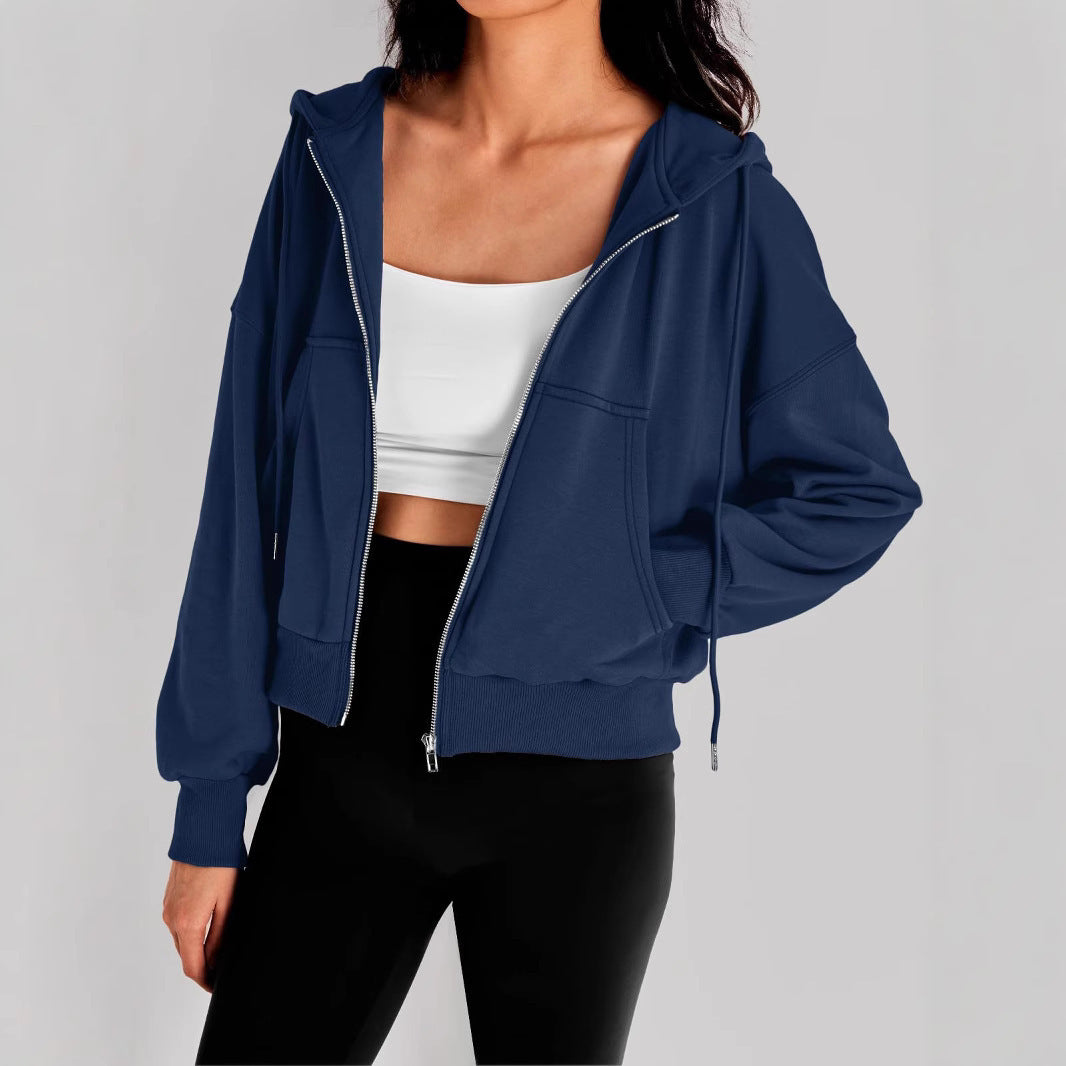 Damen modischer Kapuzenpullover mit lässigem Schnitt und praktischen Taschen Stalluxe