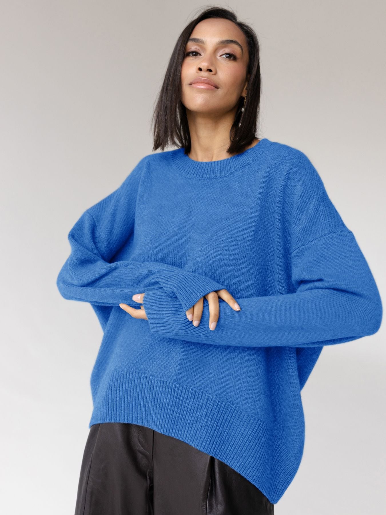 Damen Oversized Pullover mit weichem Feinstrick Stalluxe