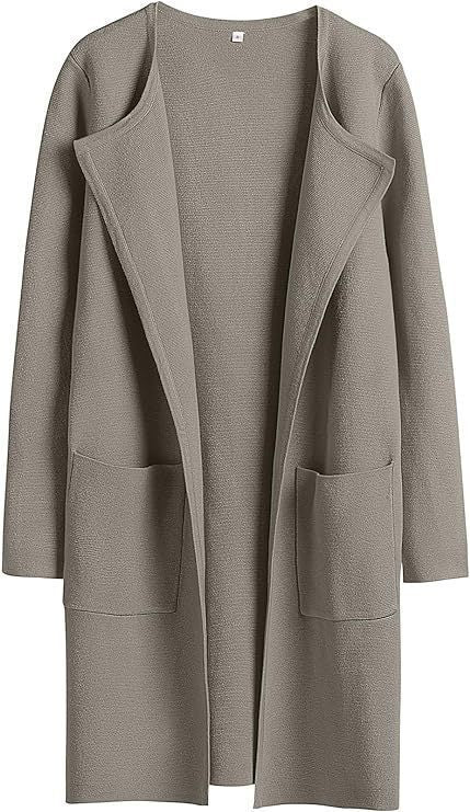Damen Strickmantel mit lässigem Schnitt und praktischen Taschen Stalluxe