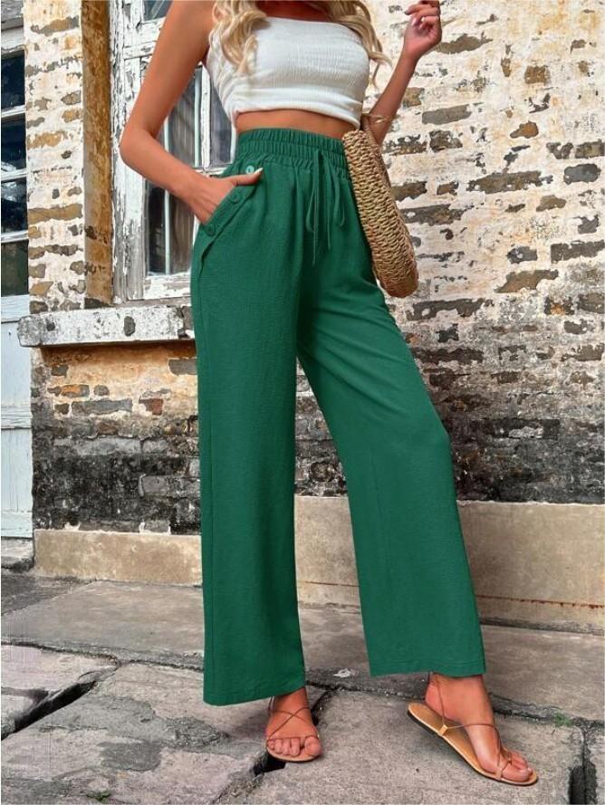 Damen Elegante Freizeit-Hosen mit elastischem Bund und seitlichen Taschen Stalluxe