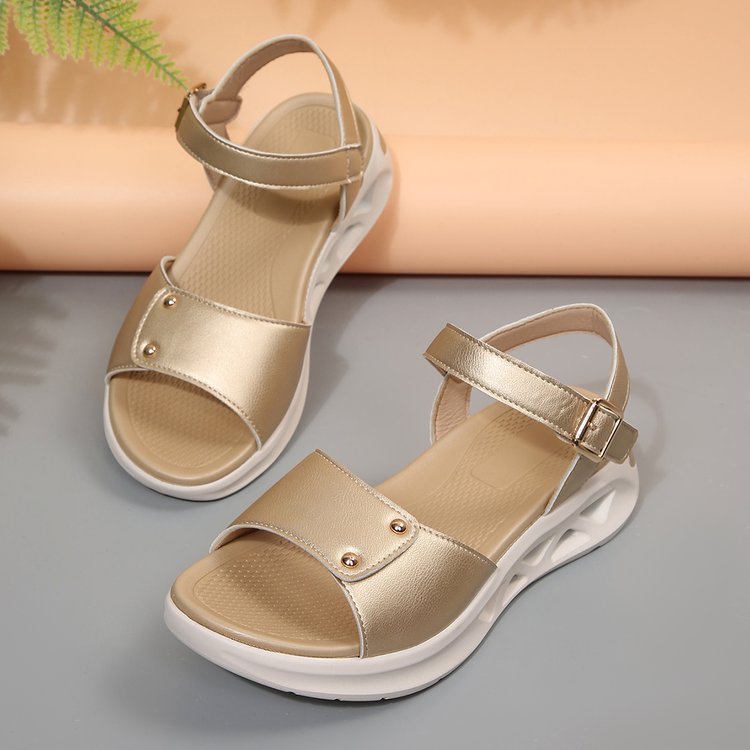 Damen Trendige Komfort-Sandalen mit verstellbarem Riemen Stalluxe