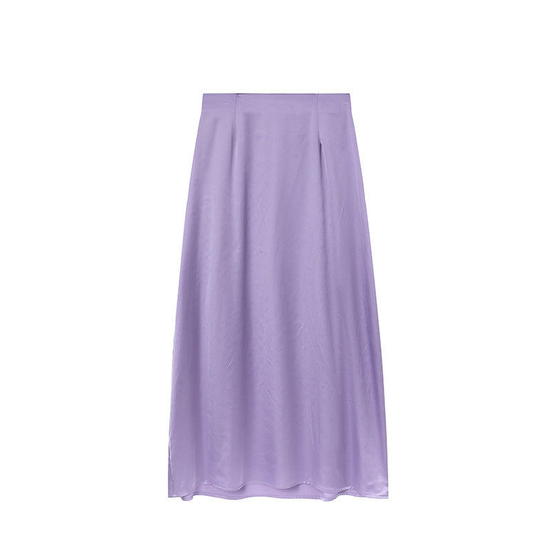 Damen Maxirock aus hochwertigem Satin mit elegantem Schnitt und fließendem Fall Stalluxe