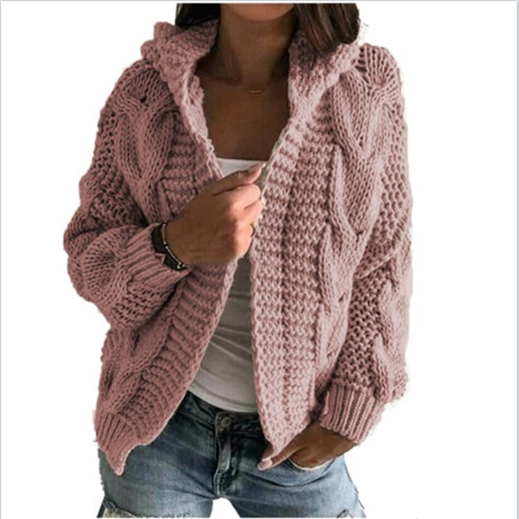 Damen Strickjacke mit voluminösem Zopfmuster und lässigem Schnitt Stalluxe