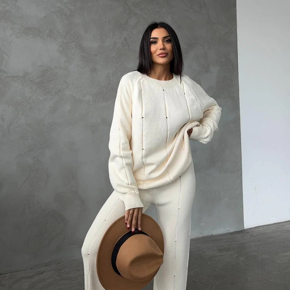 Damen Cozy Strickanzug mit modernem Schnitt und dezenten Akzenten Stalluxe