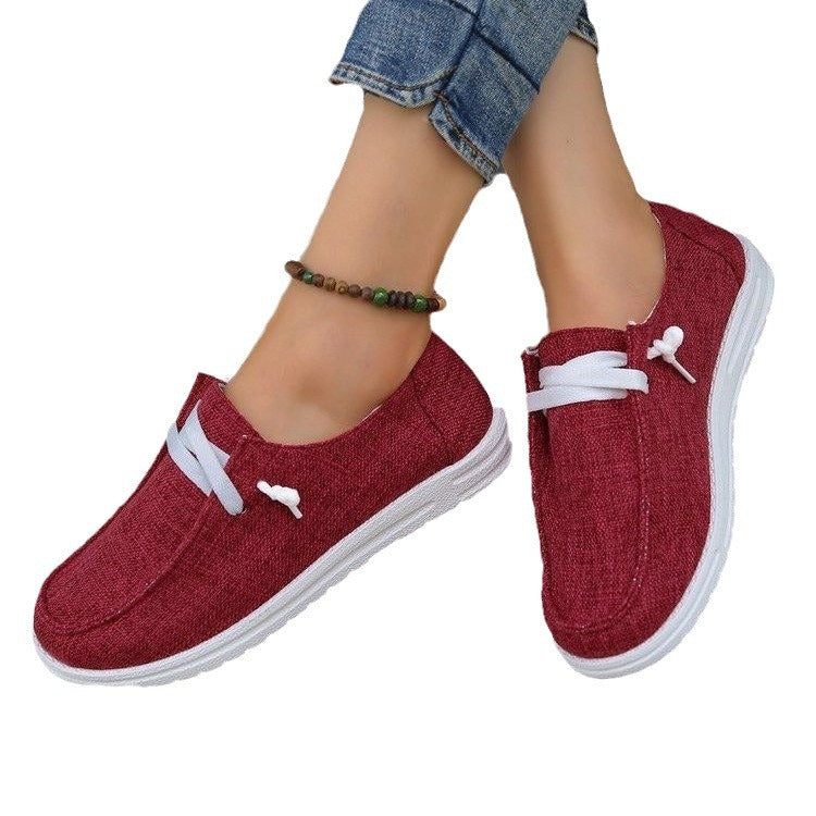Damen lässige Freizeitschuhe mit elastischer Schnürung Stalluxe