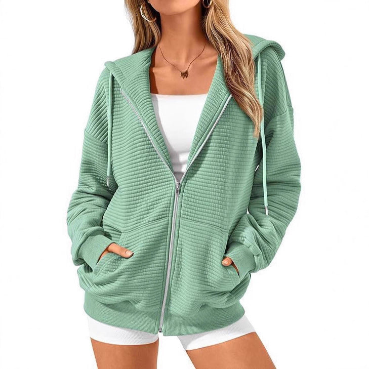 Damen Kapuzenjacke mit strukturiertem Design und praktischen Taschen Stalluxe