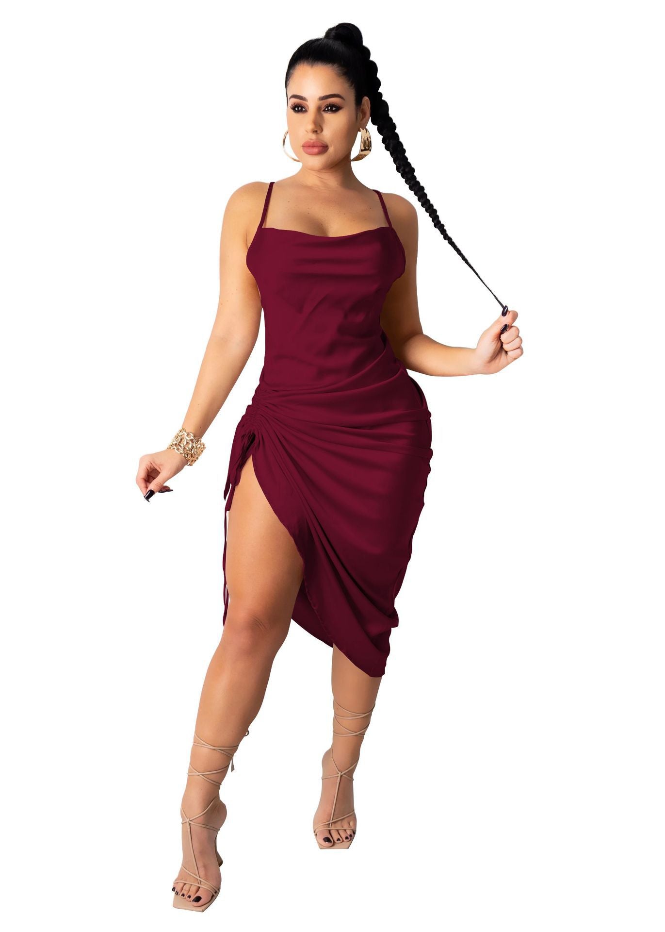 Damen modisches Wickelkleid Stalluxe