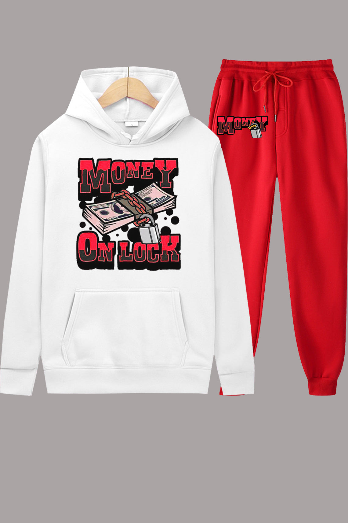 Damen Hoodie- und Jogginghose Set mit auffälligem Grafikmotiv Stalluxe