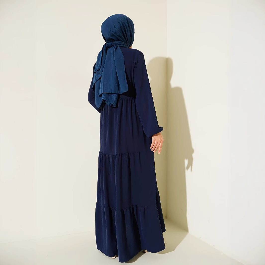 Damen Maxikleid mit voluminösem Rock und feinen Tasseln Stalluxe