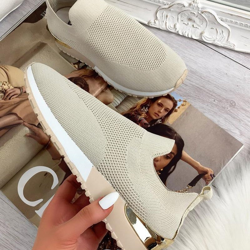 Damen modische Sneakersocke mit atmungsaktiver Mesh-Oberfläche Stalluxe