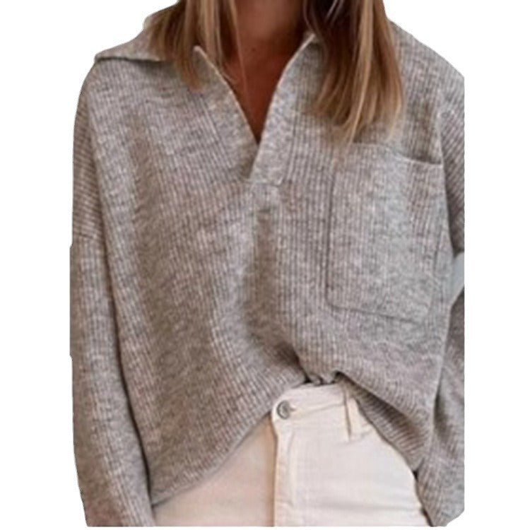 Damen lässiger Strickpullover Stalluxe