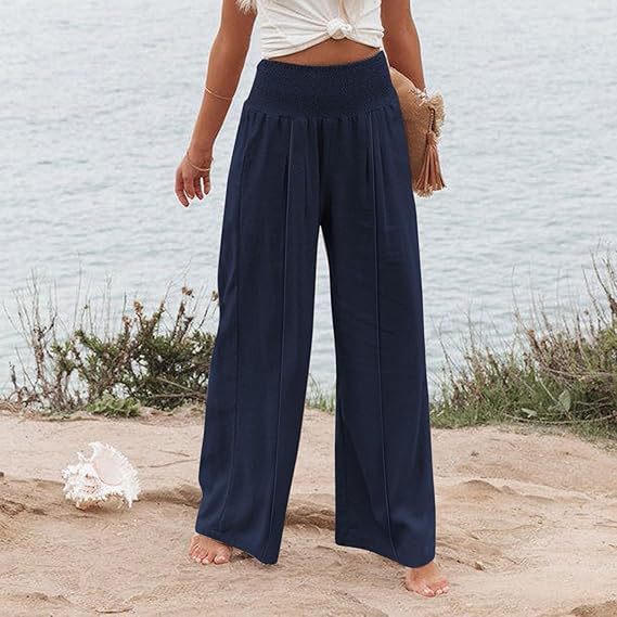 Damen Elegante und luftige Palazzohose Stalluxe