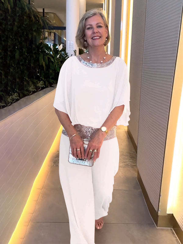Damen Glamouröses Abendkleid mit eleganter Pailletten-Verzierung Stalluxe