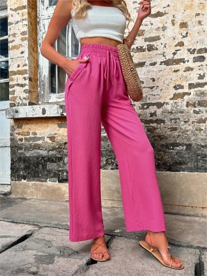 Damen Elegante Freizeit-Hosen mit elastischem Bund und seitlichen Taschen Stalluxe