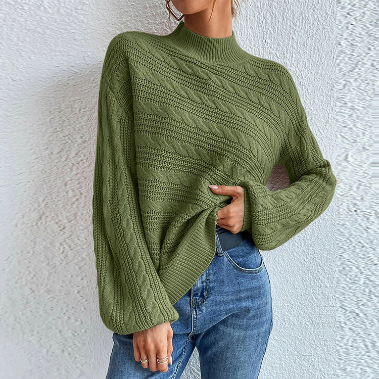 Damen Strickpullover mit weitem Schnitt und modischem Kabelmuster Stalluxe