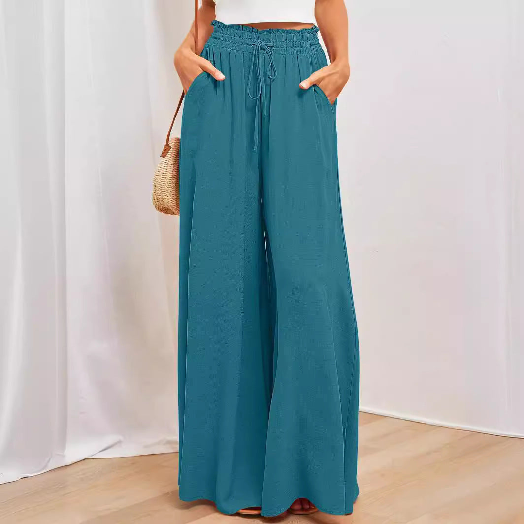 Women's Bohemian Style Maxi Skirt with Drawstring Waist Stalluxe
