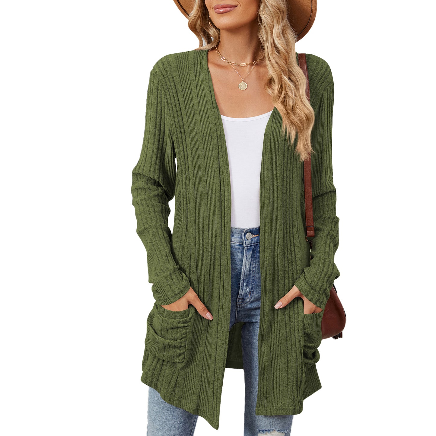 Damen lässiger Strickcardigan Stalluxe