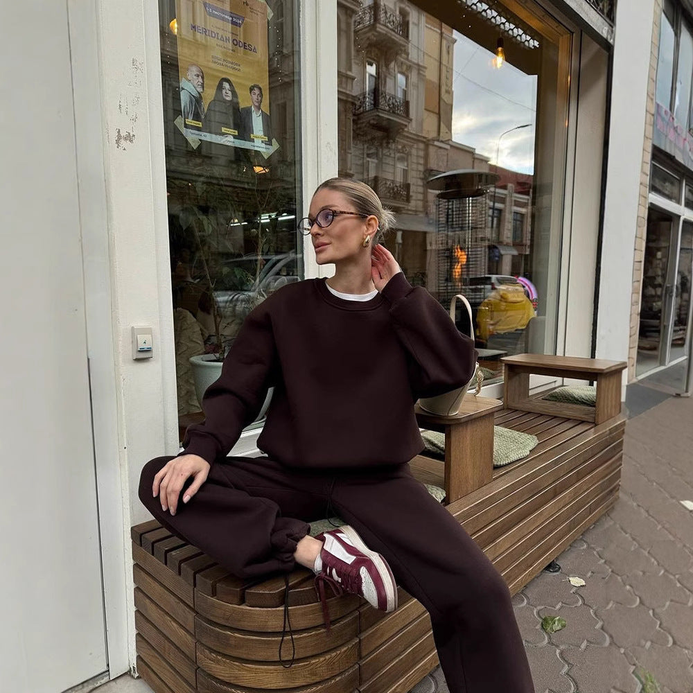 Damen lässiger Sweater und weite Hose Set Stalluxe