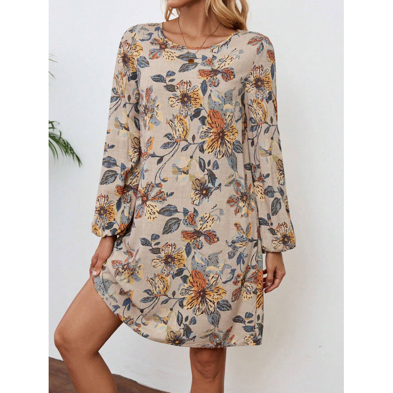 Damen Freizeitkleid im lässigen Schnitt mit floralen Akzenten Stalluxe