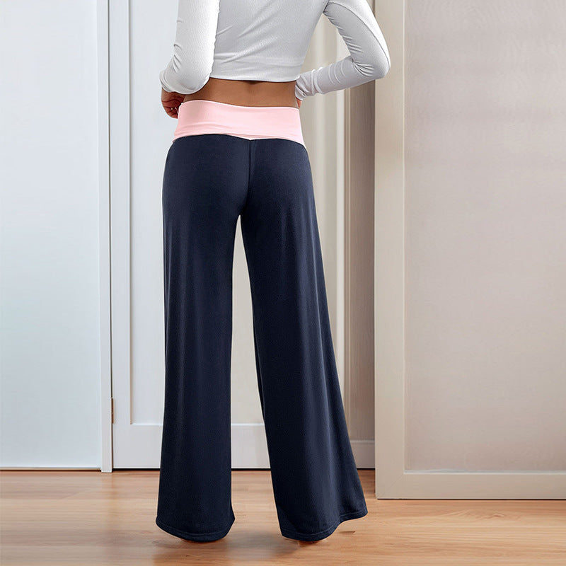 Damen Sportliche Freizeithose mit weitem Bein Stalluxe