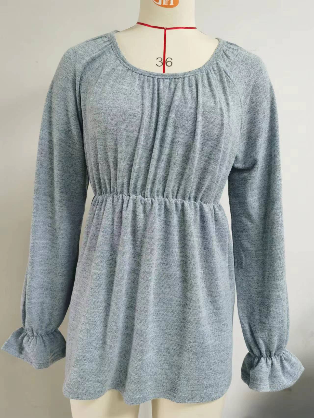 Damen lässiges Blusenshirt mit Raffung Stalluxe