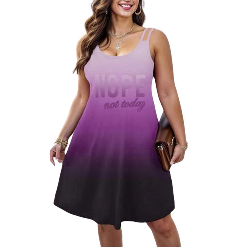 Damen lässiges A-Linien-Kleid mit trendigem grafischem Aufdruck und verstellbaren Trägern Stalluxe