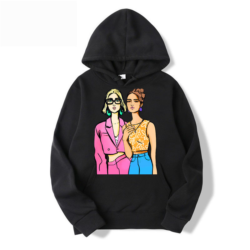Damen Hoodieset mit künstlerischem Print und bequemen Jogginghose Stalluxe