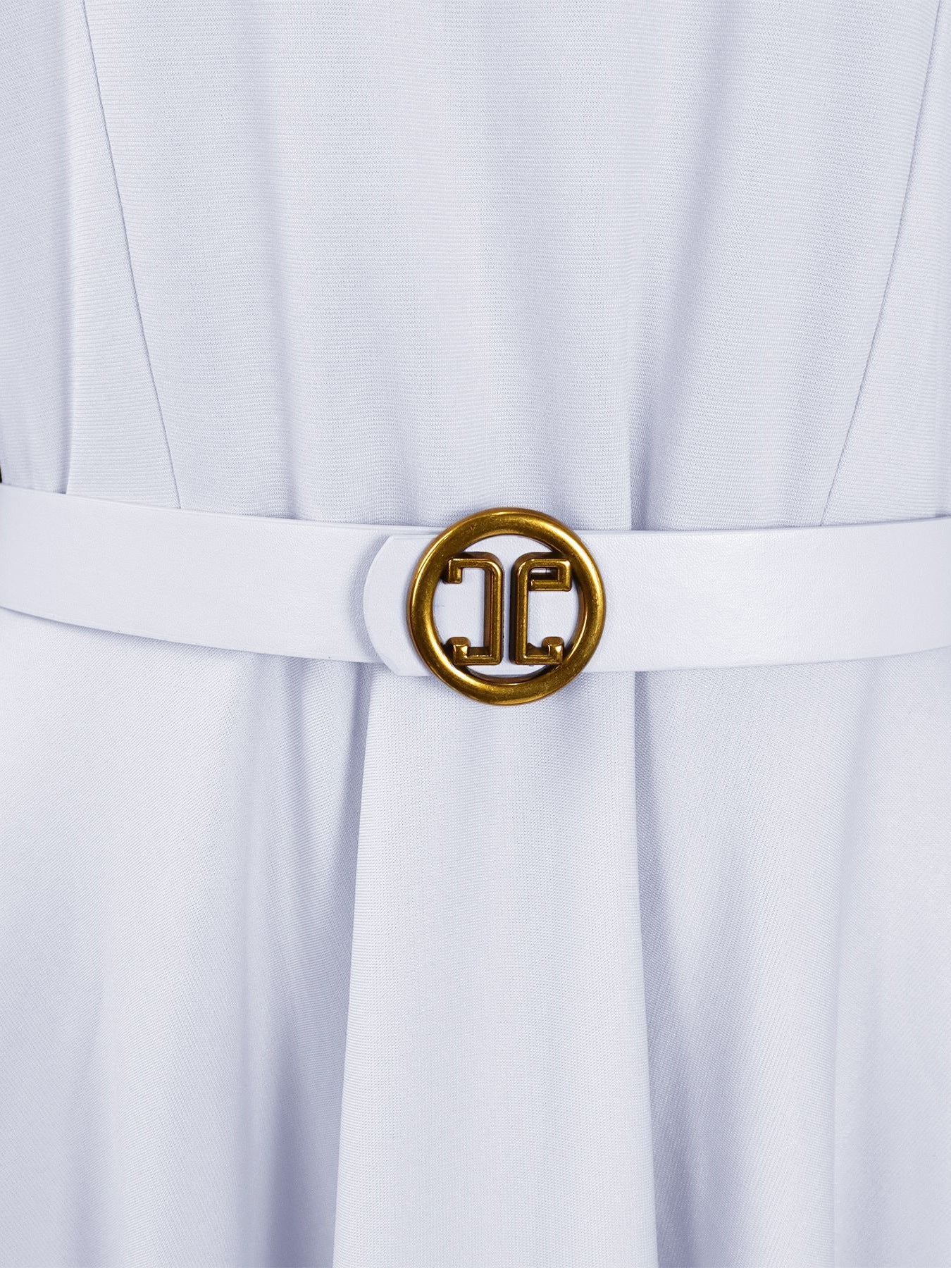 Damen Midi-Kleid mit Puffärmeln und Taillengürtel Stalluxe