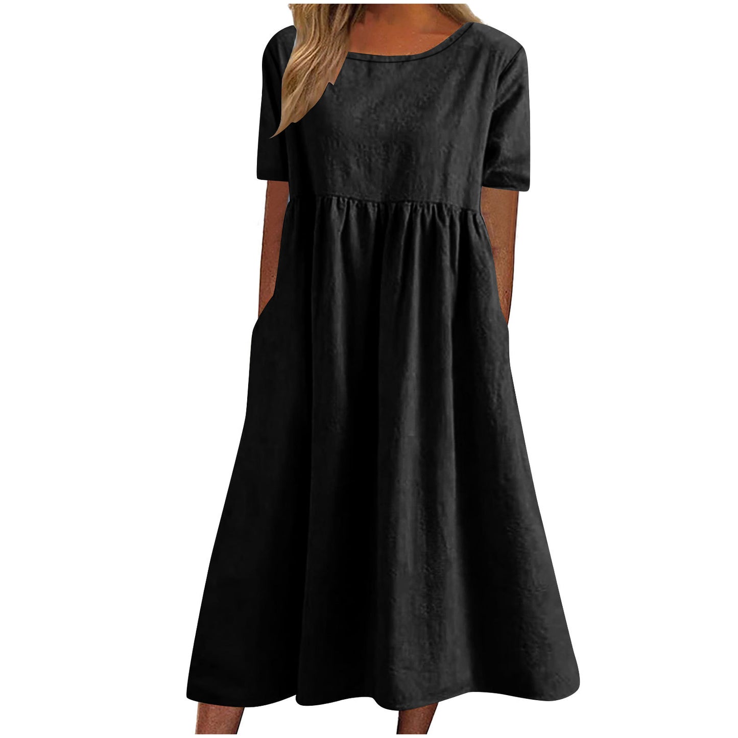 Damen lässiges Maxikleid mit Taschen Stalluxe