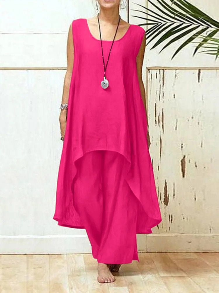 Women's Flowy Tunic Maxi Jumpsuit Stalluxe
