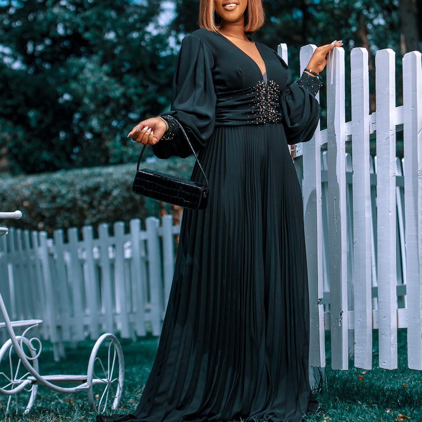 Damen Plissee-Overall mit funkelnden Details Stalluxe