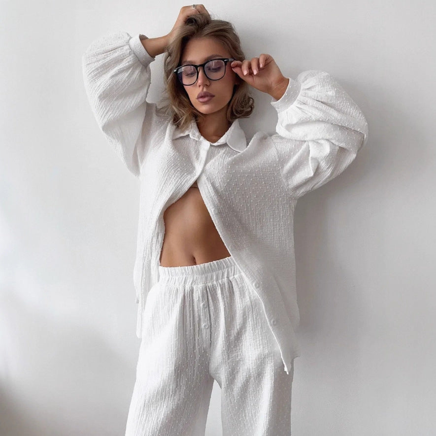Damen lässiges Oberteil und weite Hose Set Stalluxe